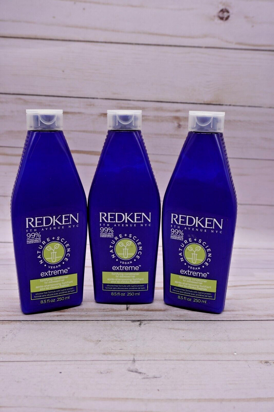 Lot of 3 Redken Nature Science Extreme Fortifying Conditioner 8.5 oz